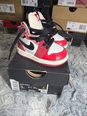 Jordan Toddler Red/White/Black High-Top Sneakers
